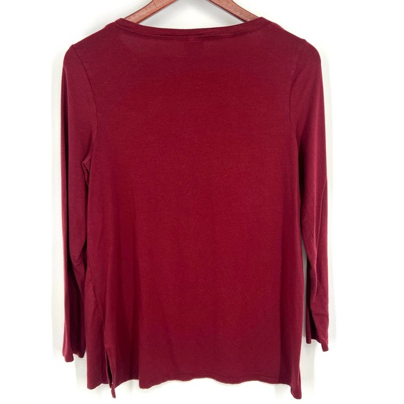 Chico's Size 0 or S Small Soft Long Sleeve Blouse Shirt Top Fall Winter Cozy - Picture 5 of 5